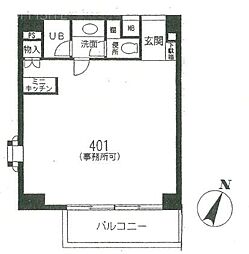 サンサーラ東山 ワンルームの間取図画像