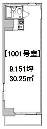ハイネスロワイヤル ワンルームの間取図画像