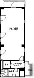 南信堂ビル ワンルームの間取図画像
