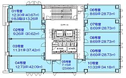 クロスオフィス三田 ワンルームの間取図画像