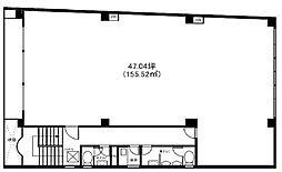 新宿グロウビル ワンルームの間取図画像