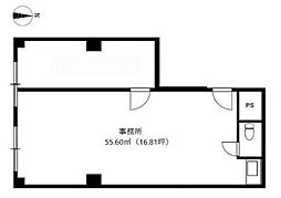 ヒロハイツオカモト ワンルームの間取図画像