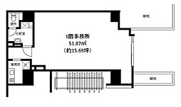 Grandeur秋葉原 ワンルームの間取図画像