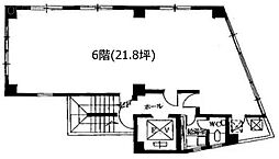 八重洲長岡ビル ワンルームの間取図画像