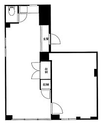 コープ浜松町 ワンルームの間取図画像