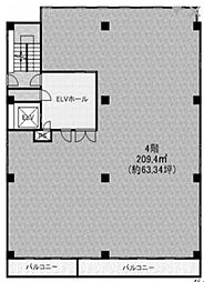 西立川KIビル ワンルームの間取図画像