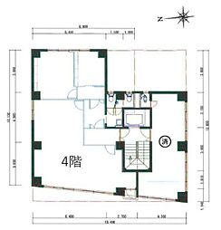 弓矢四国ビル ワンルームの間取図画像