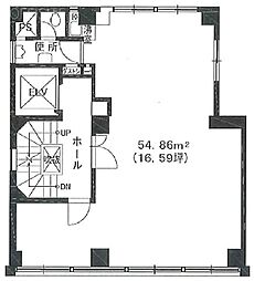 亀田ビル ワンルームの間取図画像