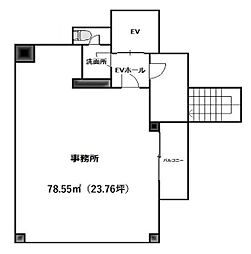 TSK笹塚ビル ワンルームの間取図画像