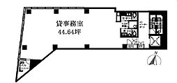 品川シティビル ワンルームの間取図画像