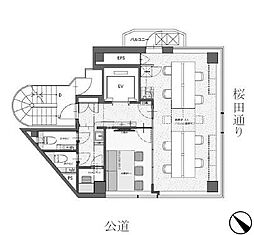 NOVELWORKGotanda ワンルームの間取図画像
