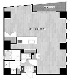 ソフィア白金 ワンルームの間取図画像