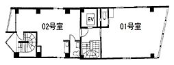 フランセビル ワンルームの間取図画像