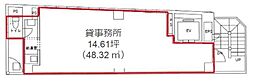 三橋ビル ワンルームの間取図画像