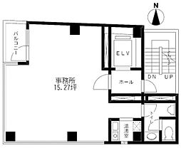 日本屋ビル ワンルームの間取図画像