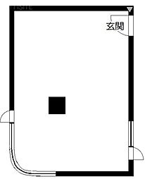 メゾン・ド・シャルー ワンルームの間取図画像