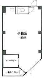 ワナミビル ワンルームの間取図画像