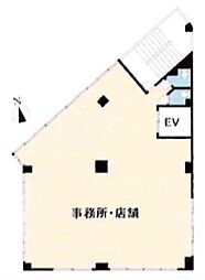 サウスクラウドビル ワンルームの間取図画像