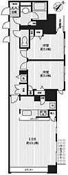 アロア築地ビル ワンルームの間取図画像