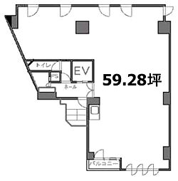 若林ビル ワンルームの間取図画像