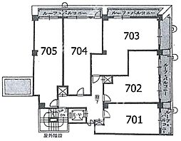 セントラル大手町 ワンルームの間取図画像