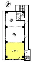 喜助九段北ビル ワンルームの間取図画像