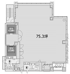 VORT紀尾井町 ワンルームの間取図画像