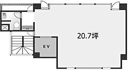ミクニビル ワンルームの間取図画像