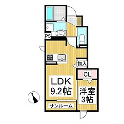 プラトゥ軽井沢 1LDKの間取図画像