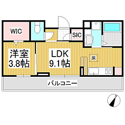 ミニョンサンクチノ 1LDKの間取図画像