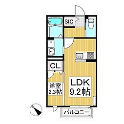 ブランショコラ 1LDKの間取図画像