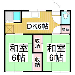 フォーブル樫山 2DKの間取図画像