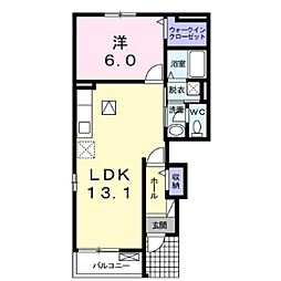 ウィン・プランタン 1LDKの間取図画像