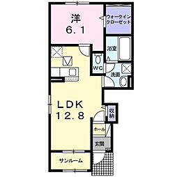 セラヴィー西軽井沢 1LDKの間取図画像