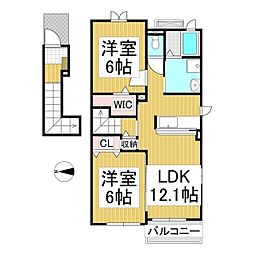 グランユウ 2LDKの間取図画像