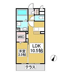 佐久アリーナ 1LDKの間取図画像