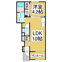 グランコート3 1LDKの間取図画像