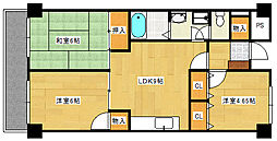 ファーレ高須 4階3LDKの間取り