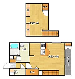 CD crystal I 1階ワンルームの間取り