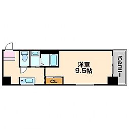3イワヒロビル 1Kの間取図画像