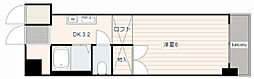 カーサ祇園 1Kの間取図画像