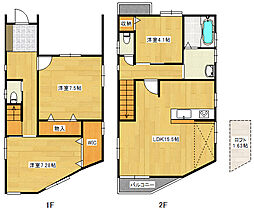 GAIメゾン　A棟 1階3LDKの間取り