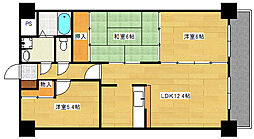 グレースＫ 1階3LDKの間取り