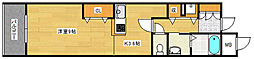 グラビスコート上幟町 7階1Kの間取り