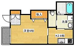 Fair　court安東　No.1 1階1Kの間取り