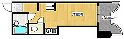 大松庚午ビル 4階ワンルームの間取り