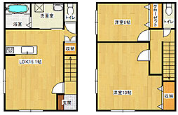 Skyfield　B棟 1階2LDKの間取り