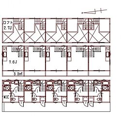 リノリノアパートメント吉島 1階ワンルームの間取り