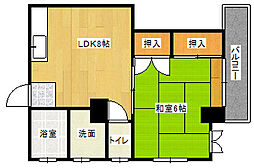 第二田万里ビル 5階1LDKの間取り
