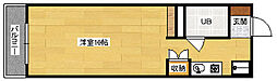 ロイヤル比治山 7階ワンルームの間取り